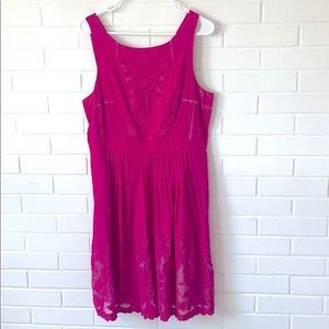 Moulinette Soeur dress in fuscia